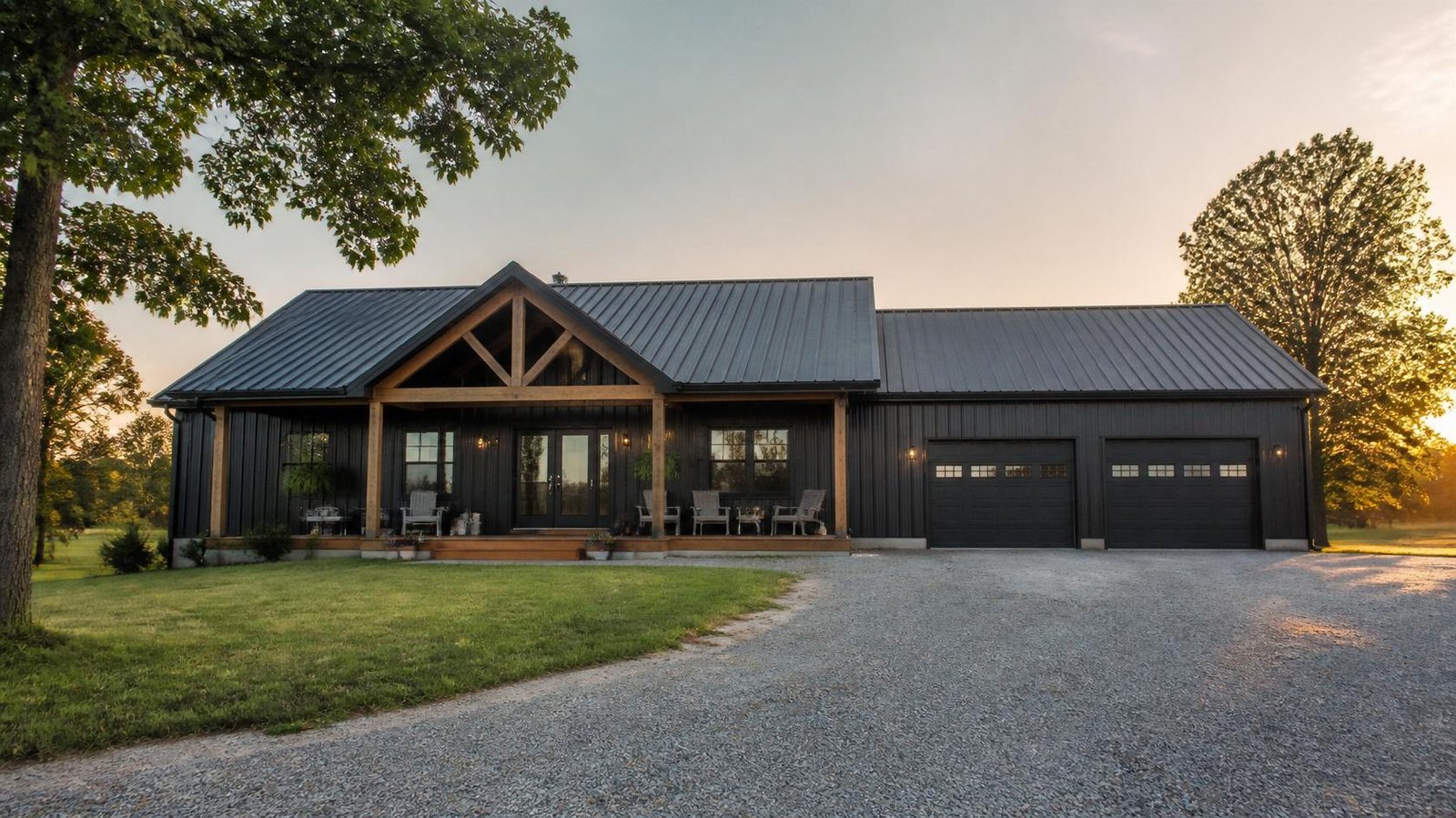 The Harrison barndominium floor plan exterior view