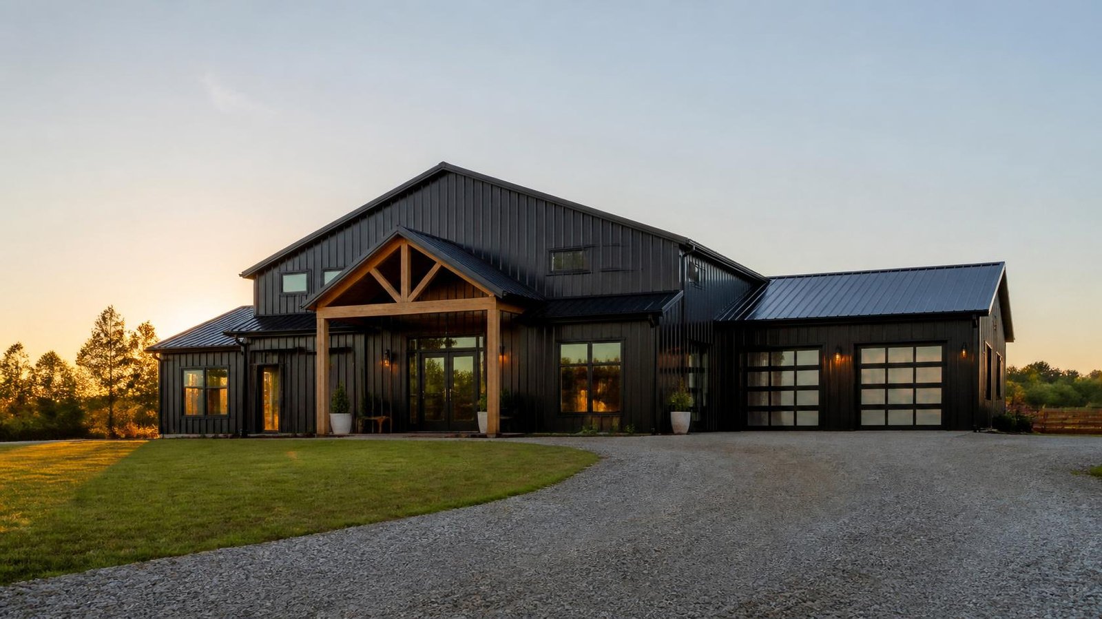 The Ozark barndominium floor plan exterior view